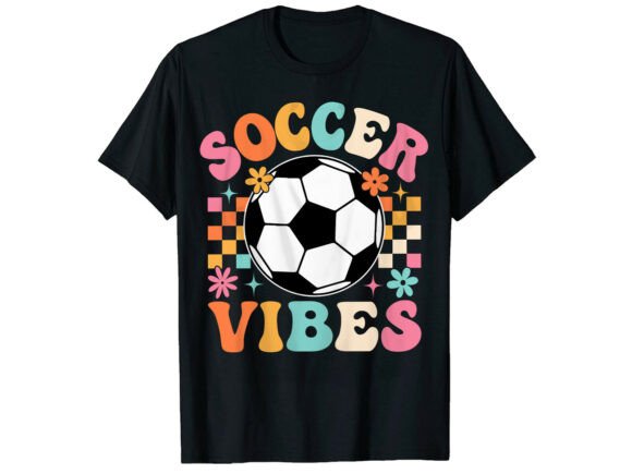 Retro Soccer Vibes T-Shirt Design – Bold Graphics for Soccer Fans & Digital Sellers