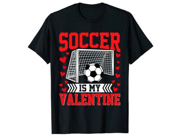 Soccer Love Valentine’s Day T-Shirt Graphics for T-Shirt Designs