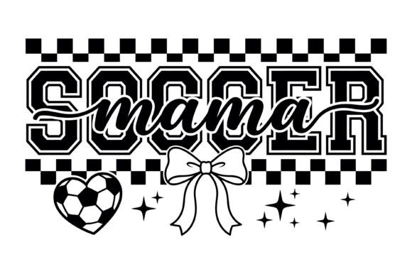 Soccer Mama Checkered Bow Heart SVG: A Versatile Graphic for Lifestyle & T-Shirt Designs