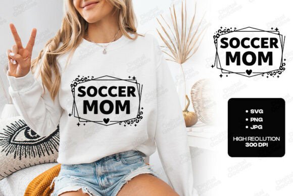 Soccer Mom Minimal Quote Design: A Stylish Graphic for T-Shirt & Craft Projects