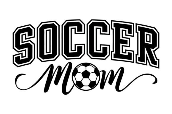 Soccer Mom Sports Typography Design for Blog Graphics & T-Shirt Designs