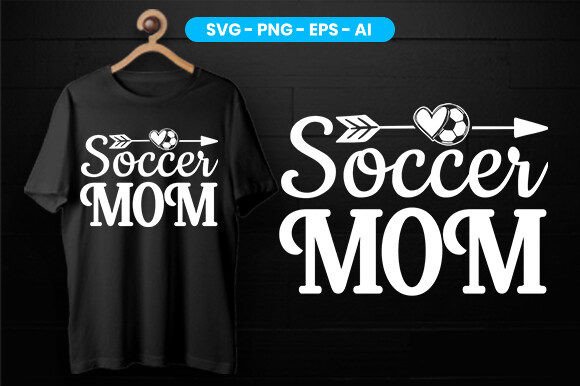 Soccer Mom T-Shirt: A Playful Graphic for Local Branding and Packaging
