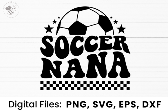 Soccer Nana Wavy SVG: A Playful Graphic Design Asset for Lifestyle Blogs and Digital Content