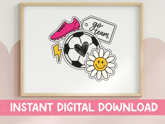 Soccer Sticker Pack SVG PNG Go Team – Graphics for T-Shirt Designs