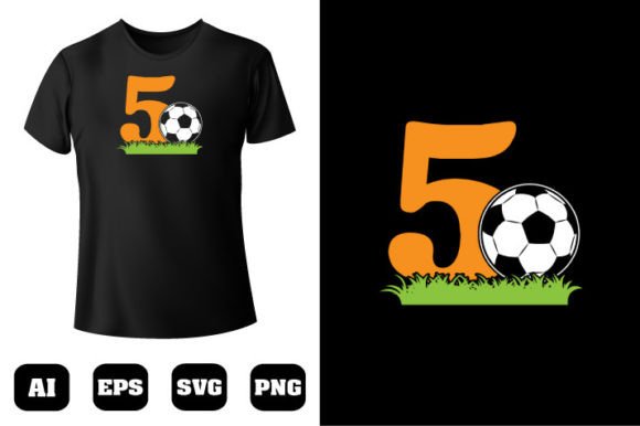 Soccer T-shirt Design 90: Graphics for Editorial Use