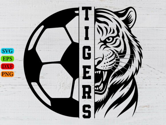 Tigers Soccer Graphics for T-Shirt Designs & Craft Projects